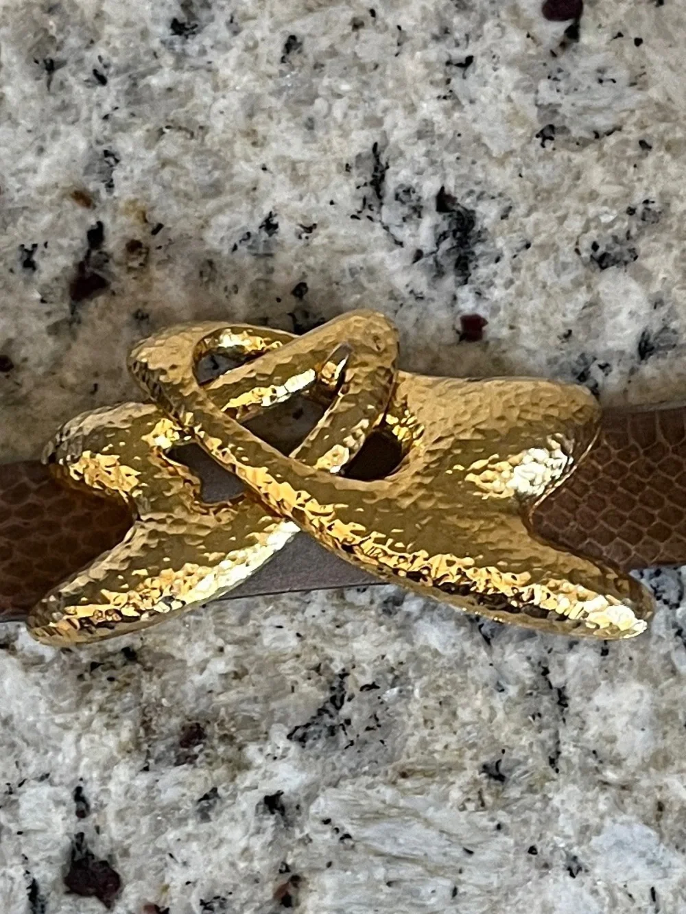 VYG 80’s Brown Croc Embossed Belt